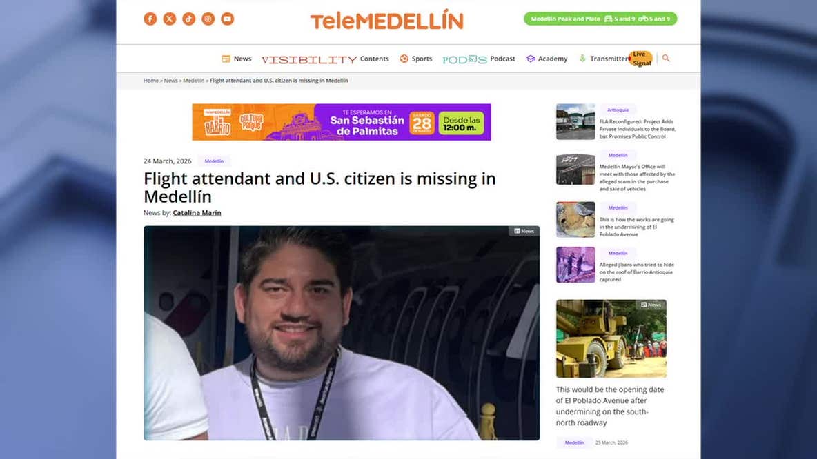 Dallas-based American Airlines flight attendant reported missing in Colombia