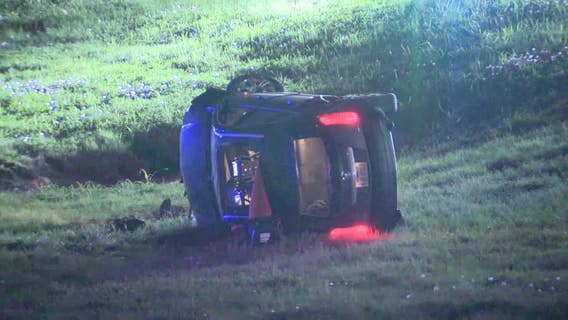 Dallas Fire-Rescue extricates three people pinned in SUV rollover on South Walton Walker Blvd.