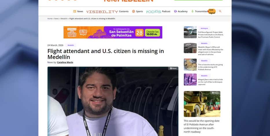 Dallas-based American Airlines flight attendant reported missing in Colombia