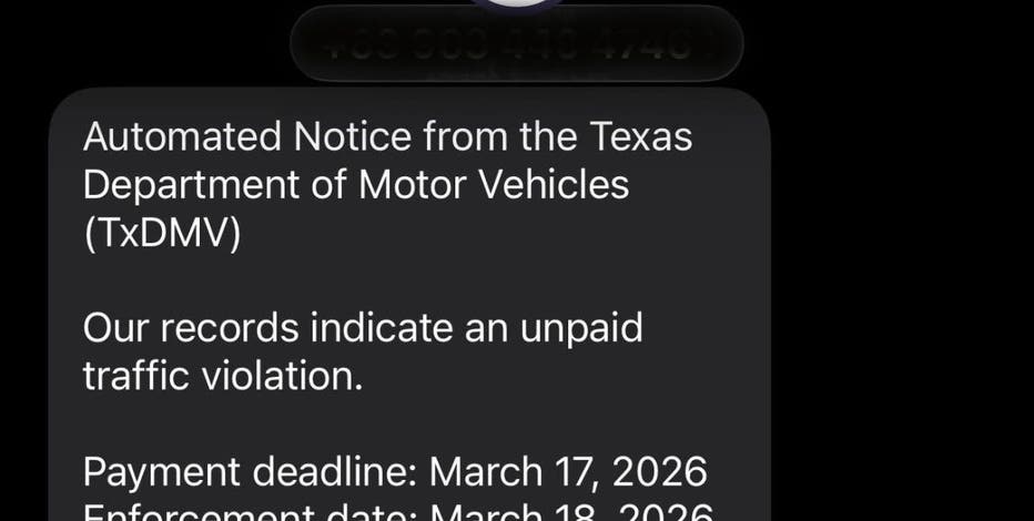 Texas police warn of viral DMV text scam targeting drivers over