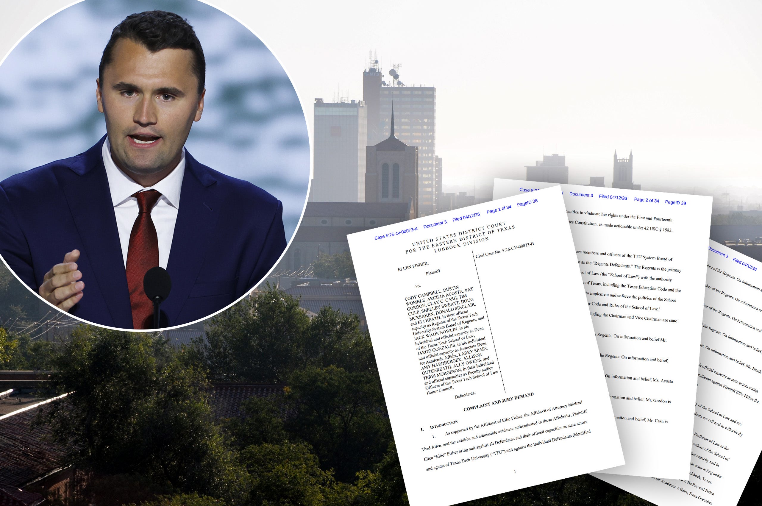 Texas Tech student sues to block punishment over Charlie Kirk comments