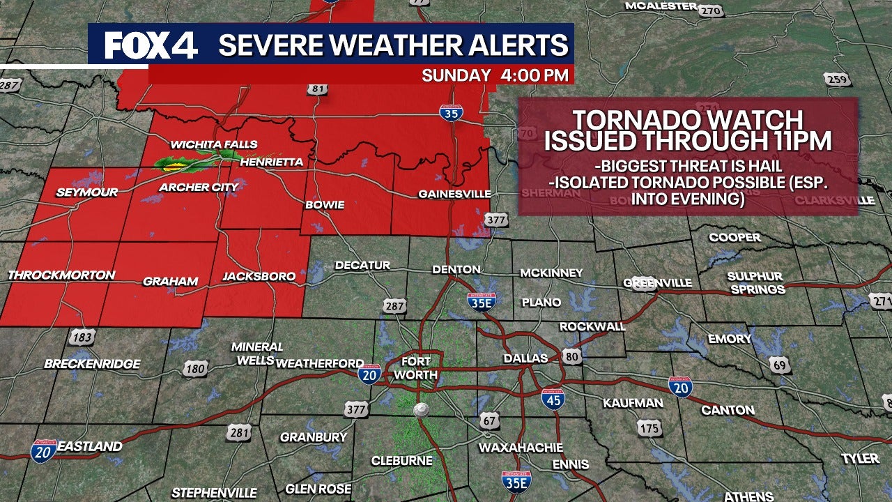 Dallas weather: Tornado watch issued for North Texas, more severe storms possible