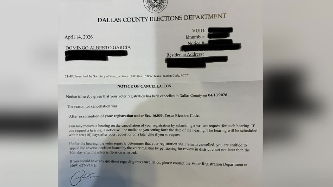 Dallas activist mistakenly declared dead, voter registration canceled