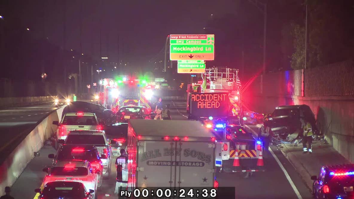 Wrong-way driver causes three-vehicle crash on Dallas North Tollway