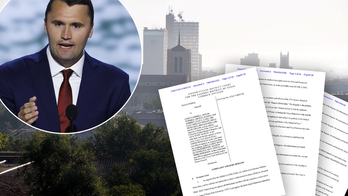 Texas Tech student sues to block punishment over Charlie Kirk comments