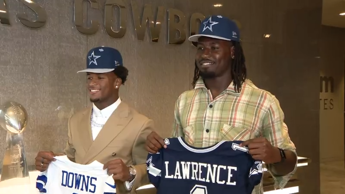 Dallas Cowboys introduce 2026 first round picks Caleb Downs, Malachi Lawrence