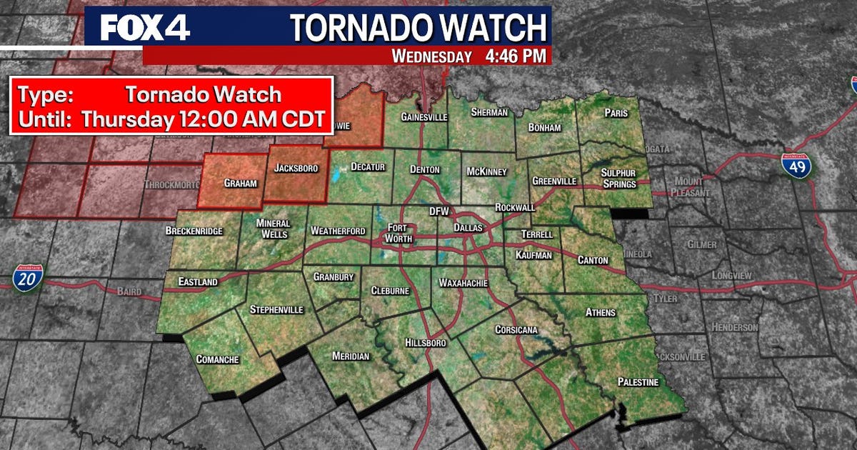 Dallas weather: Tornado watch issued for parts of North Texas | FOX 4 ...
