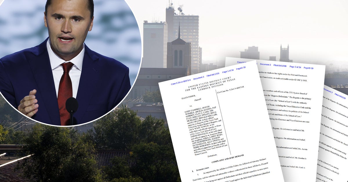 Texas Tech student sues to block punishment over Charlie Kirk comments