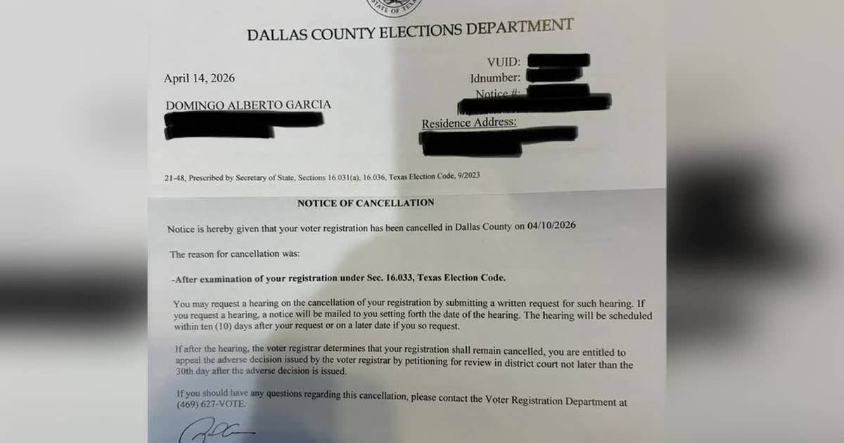 Dallas activist mistakenly declared dead, voter registration canceled