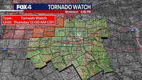 Dallas weather: Tornado watch issued for parts of North Texas