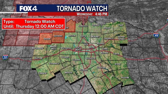 Dallas weather: Tornado watch issued for parts of North Texas