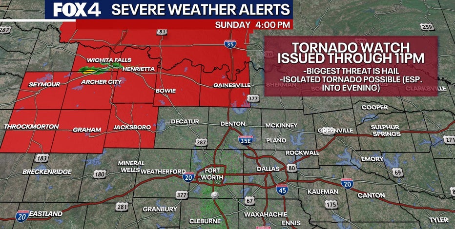 Dallas weather: Tornado watch issued for North Texas, more severe storms possible