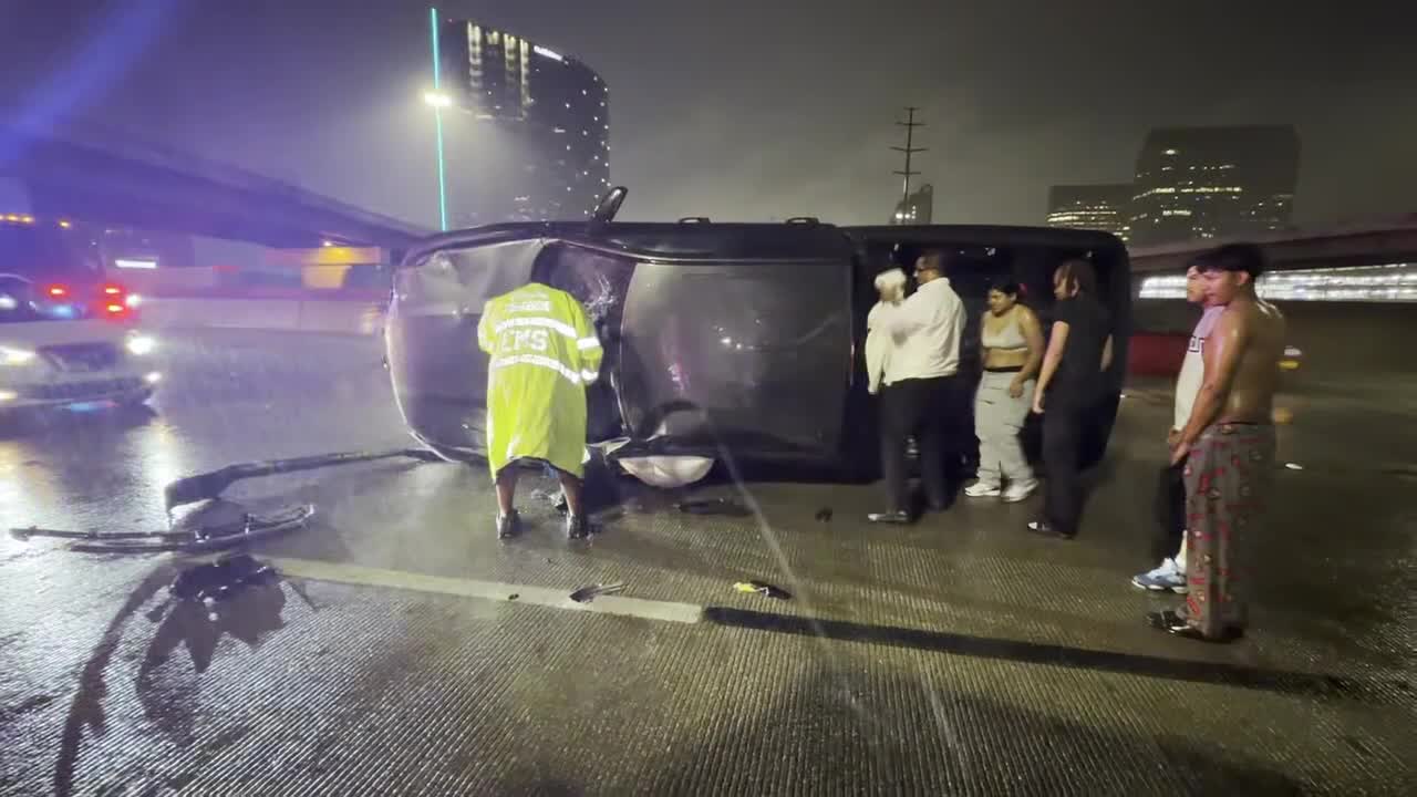 Drunk driving crash on I-635 kills bystander