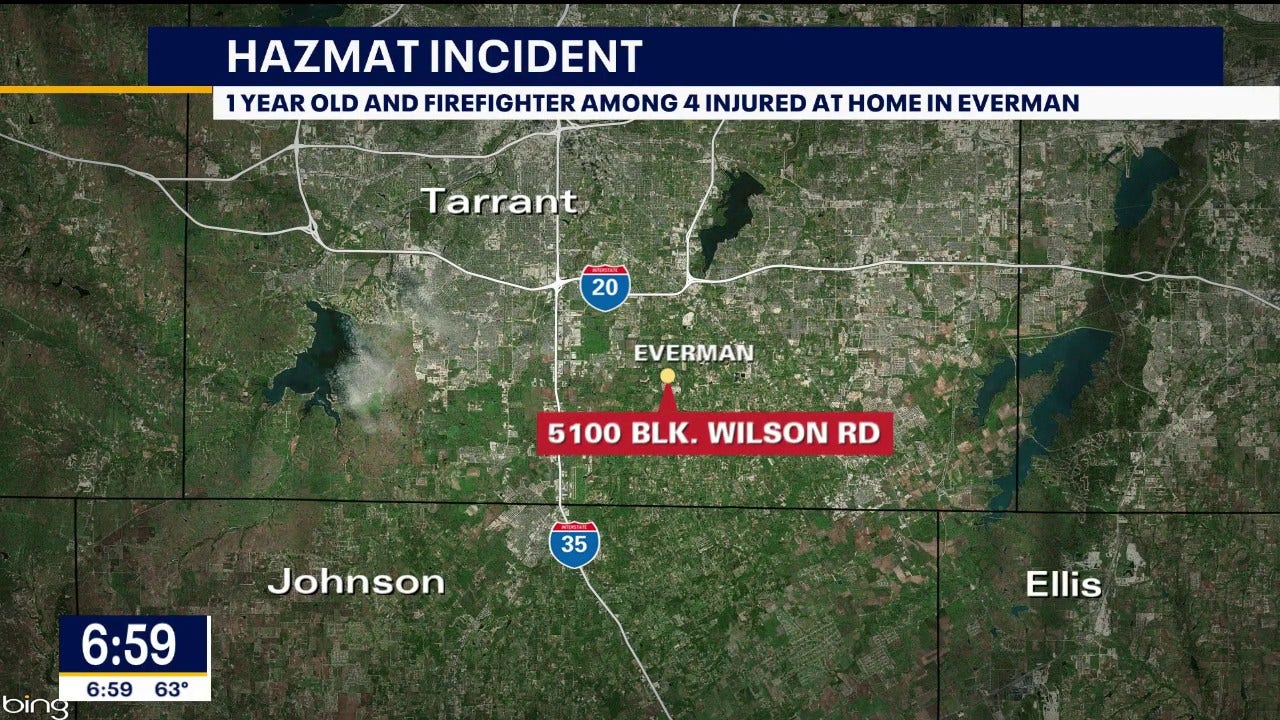 Everman 1-year-old airlifted to hospital following hazmat incident