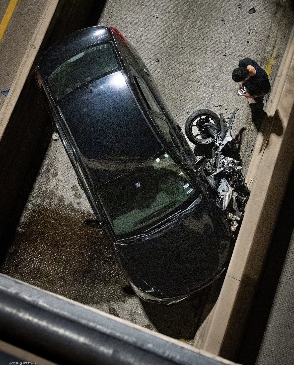 Dallas crash: Motorcyclist killed after hitting HOV wall, being struck by car