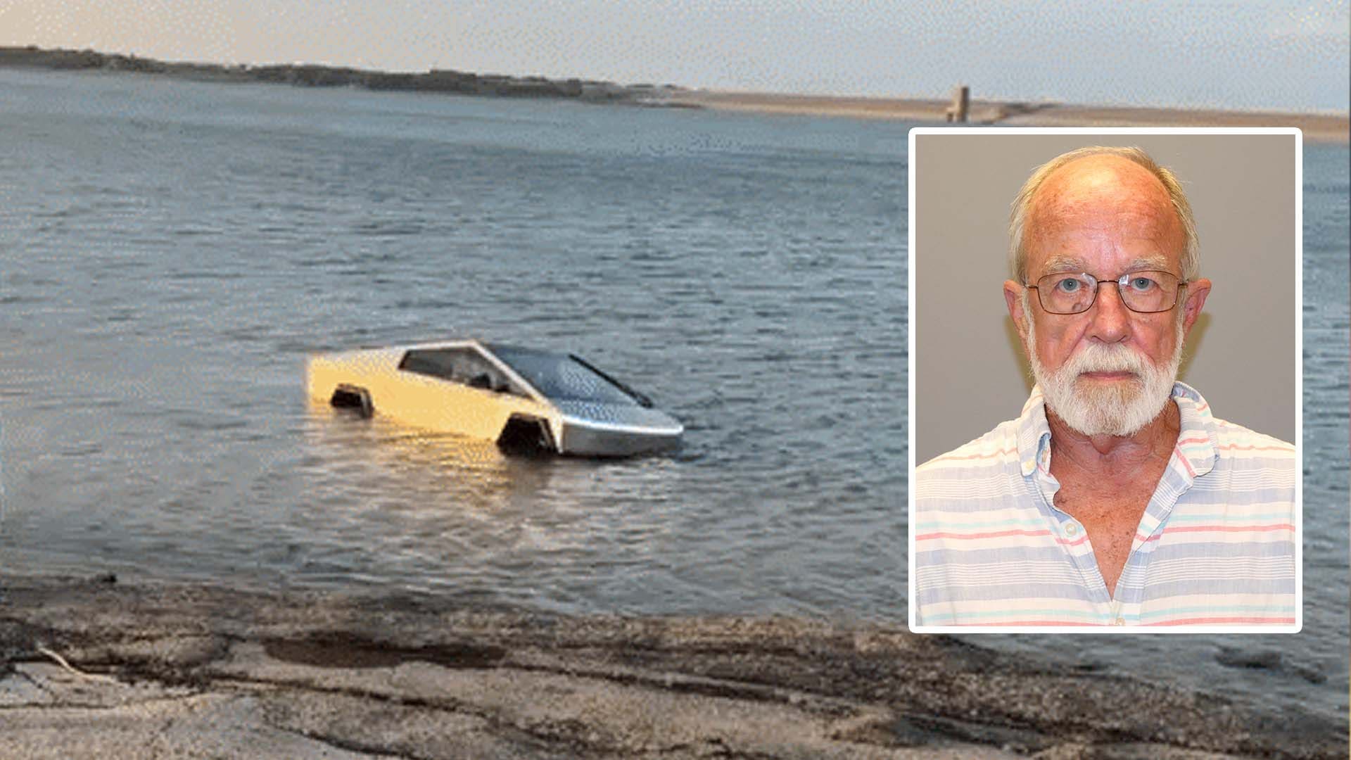 WATCH: Man arrested after driving Tesla Cybertruck into Grapevine Lake to test 'Wade Mode'