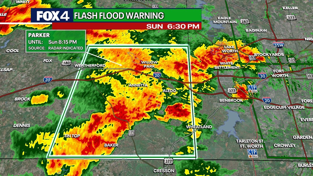 Dallas weather: Severe thunderstorm warning issued for Denton, Wise counties