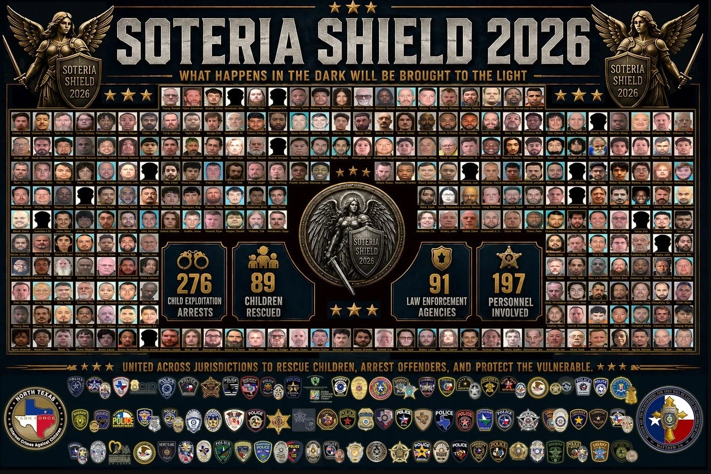 Nearly 300 arrested and 89 children rescued in massive Texas law enforcement operation