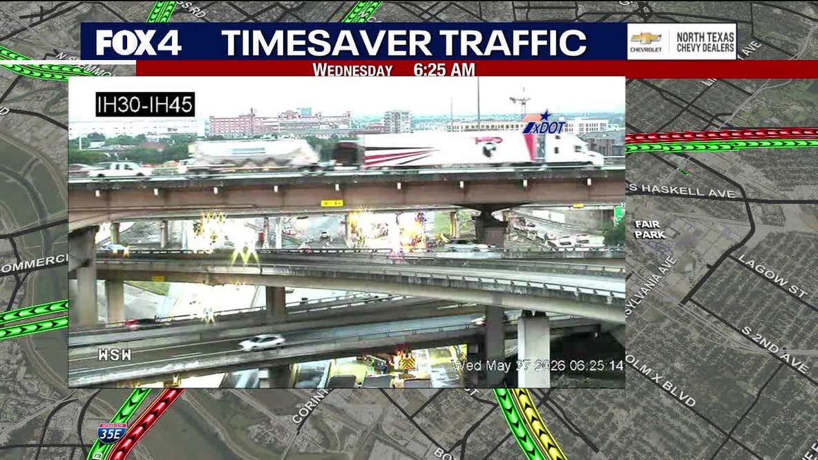 18-wheeler crash closes I-30 in Dallas