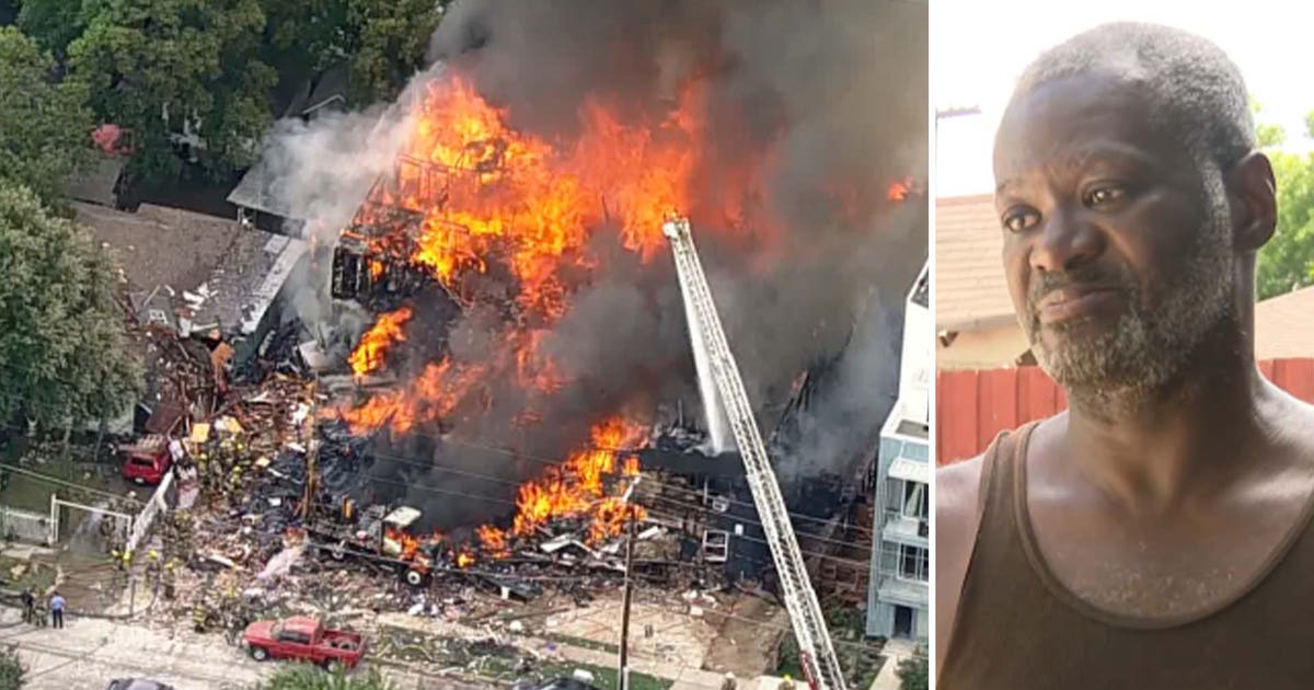 Dallas apartment explosion: man rescues young girl from fire