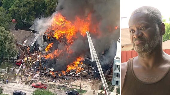 Dallas apartment explosion: man rescues young girl from fire