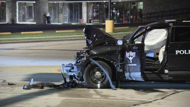 Fort Worth police vehicle involved in crash, one person in critical condition