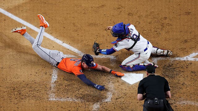 Rangers held hitless by Astros in combined no-hitter