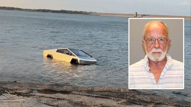 WATCH: Man arrested after driving Tesla Cybertruck into Grapevine Lake to test 'Wade Mode'