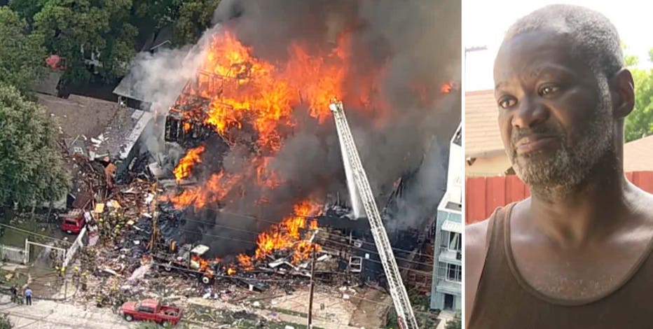 Dallas apartment explosion: man rescues young girl from fire