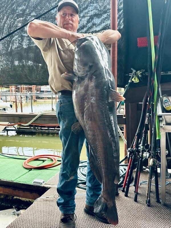 Angler reels in massive 75-pound catfish at Lake Texoma over Memorial Day weekend