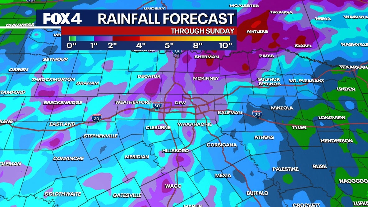 Dallas weather: Multiple rounds of storms tracking toward DFW this weekend