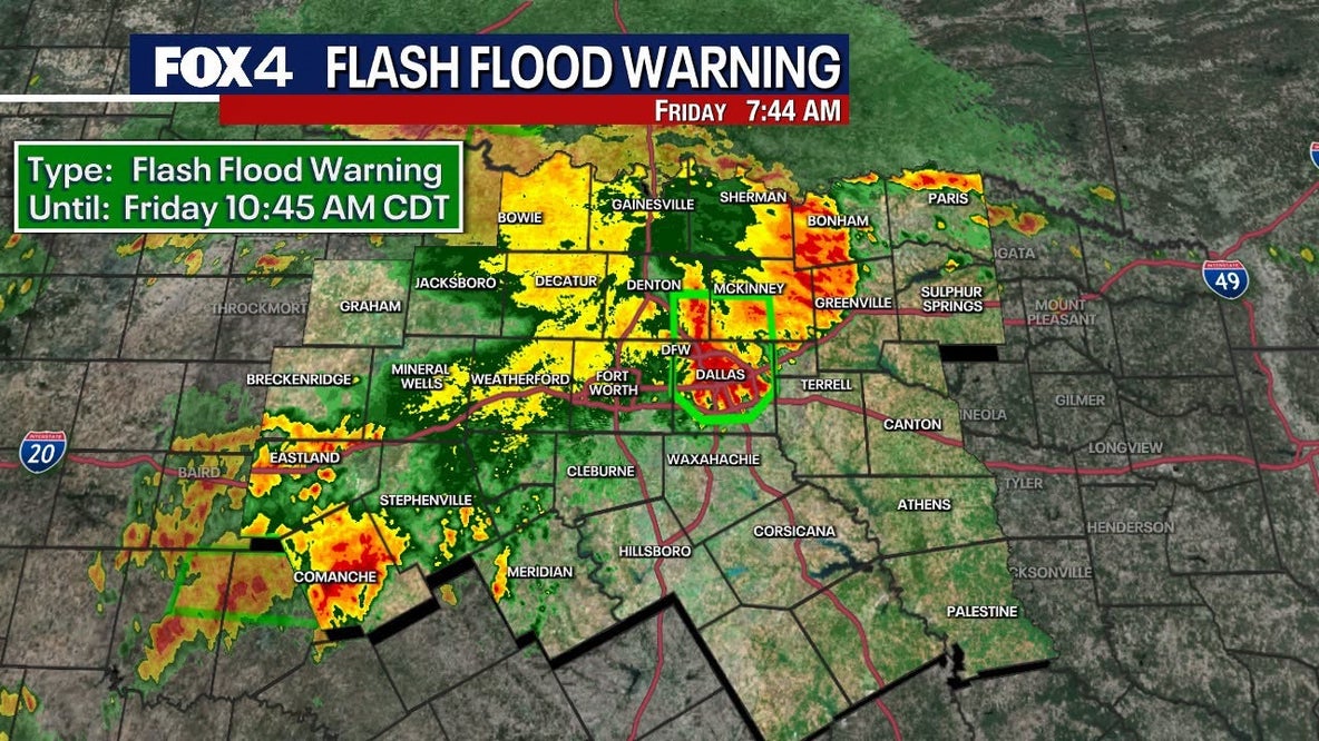 Dallas weather: Flash Flood Warning in effect for parts of Dallas-Fort Worth