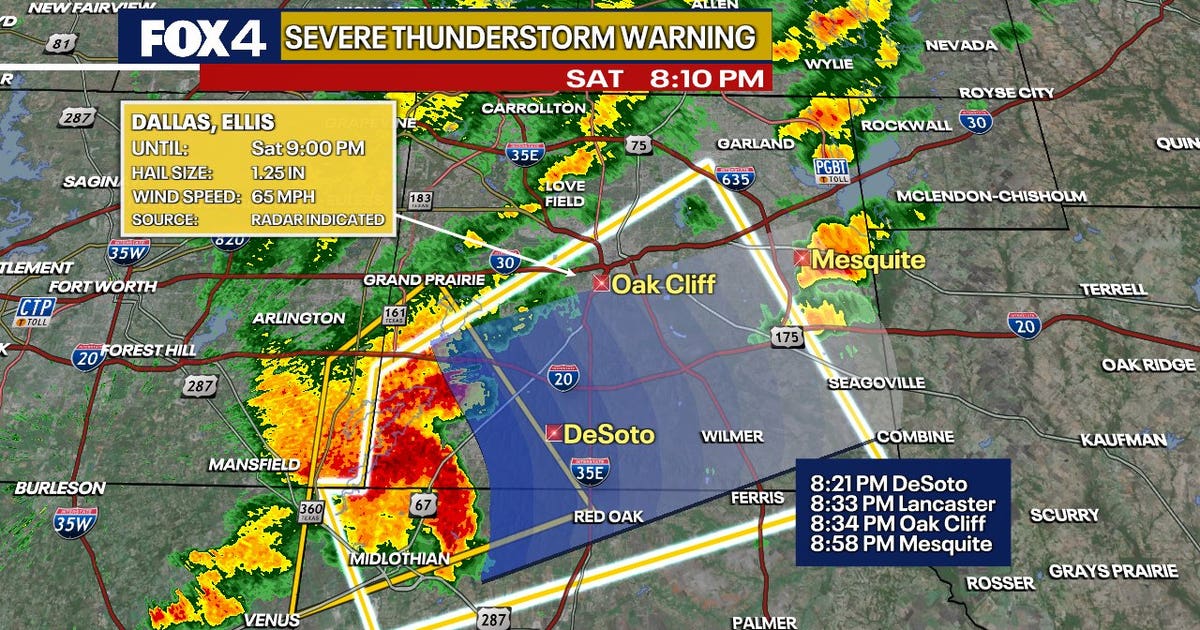 Dallas Weather: Warnings settle for Dallas-Fort Worth as strong storms move across
