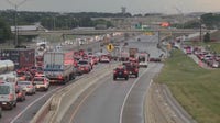 Dallas weather: Flash flooding strands vehicles near DFW Airport after heavy rain