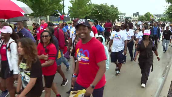 Rain doesn't stop Opal Lee’s Juneteenth 'Walk for Freedom'