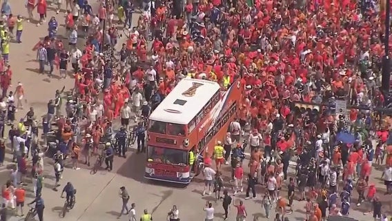Dutch orange bus breaks down in Houston