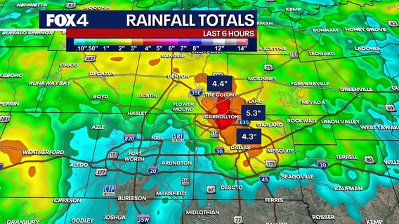 Dallas Weather: Storms drop 4-5 inches of rain in parts of Dallas-Fort Worth