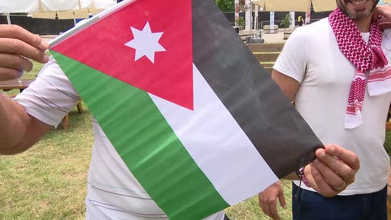 Jordan fans in Arlington celebrate before historic World Cup match