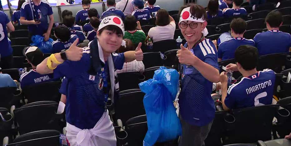 Japanese fans clean Dallas Stadium after World Cup opener against Netherlands