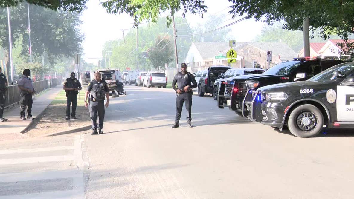 Dallas home set on fire by armed, barricaded suspect