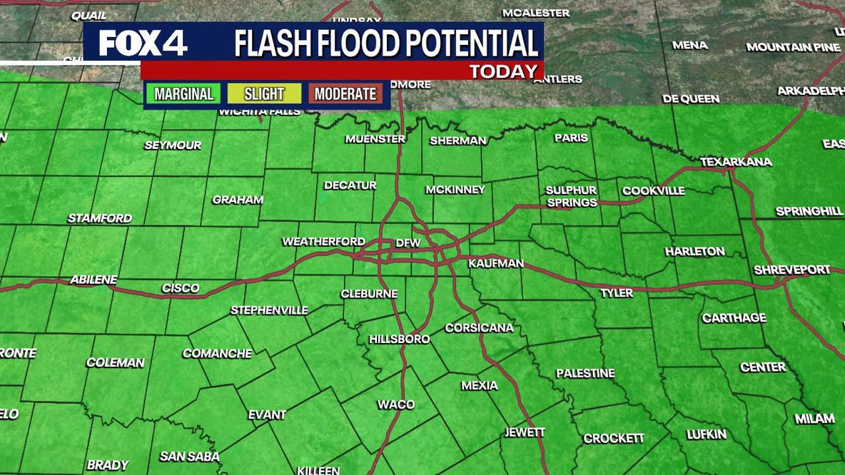 Slow-moving storms dump up to 6 inches of rain across DFW, triggering flash flooding