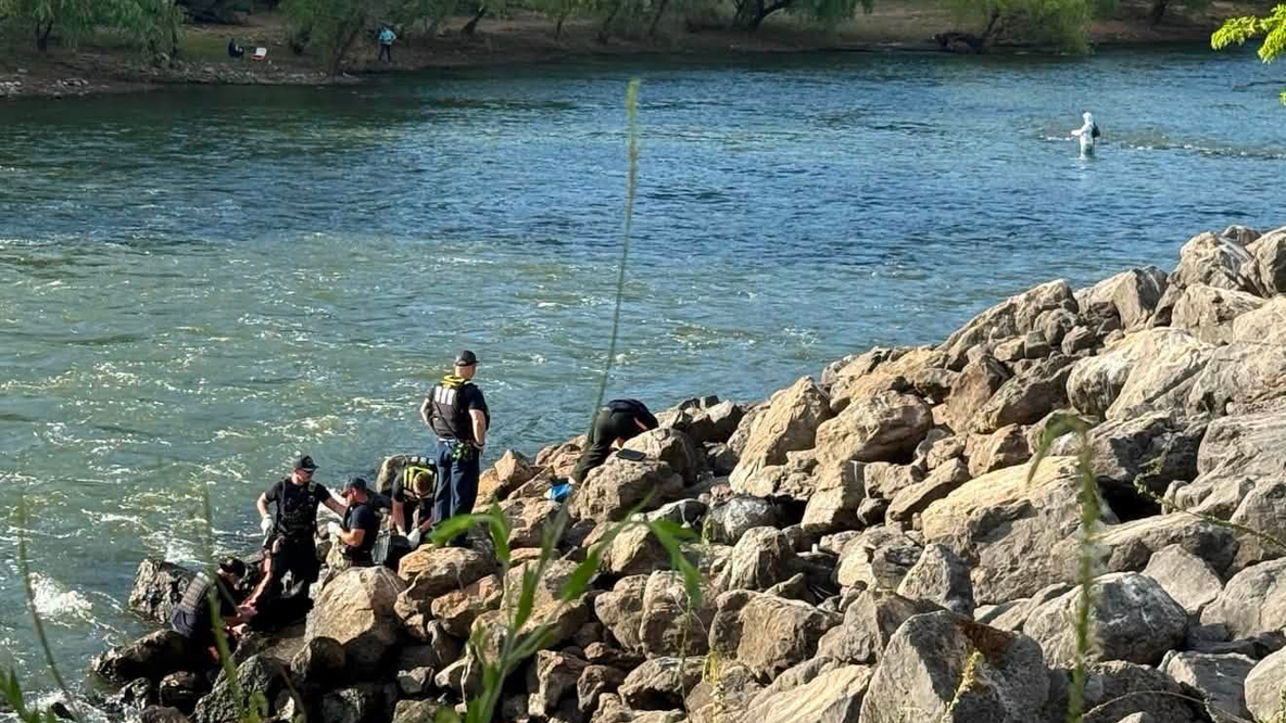 Lewisville fisherman rescued after falling down steep, rocky embankment
