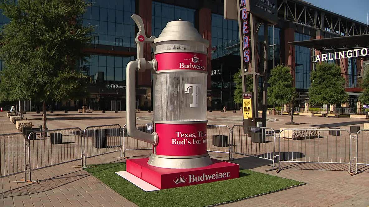 Texas Rangers, Budweiser aim to shatter Guinness World Record for largest glass of beer