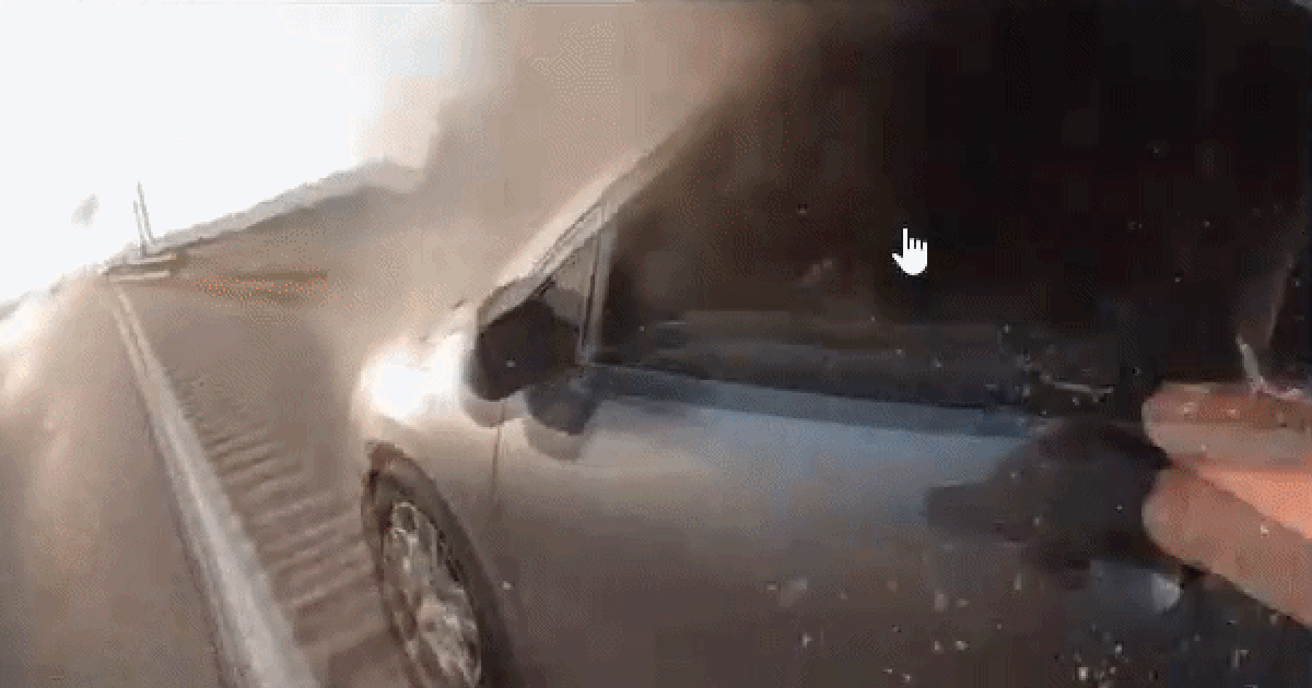 Texas police officer pulls driver from flaming vehicle during routine traffic stop