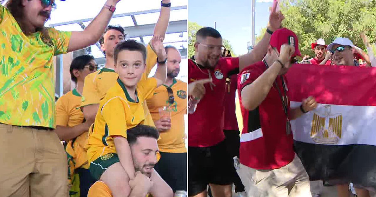 Fans gather in Arlington for the Australia versus Egypt World Cup match