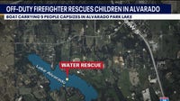 Off-duty firefighter rescues 9 people after boat capsizes in Alvarado