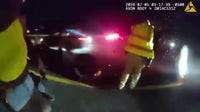 WATCH: Forney officer, Kaufman County deputy narrow escape after driver hits parked patrol car
