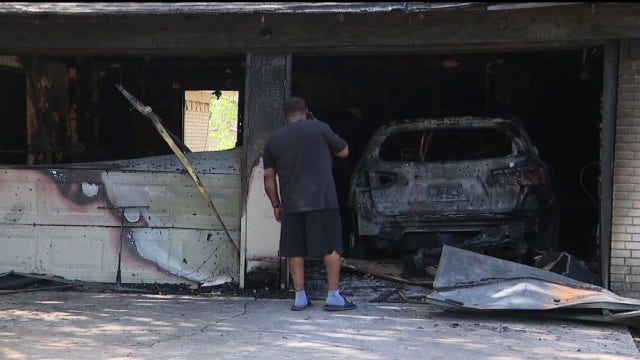 Fort Worth family home and vehicle destroyed in garage fire sparked by fireworks