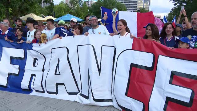 France soccer fans rally in Dallas ahead of World Cup semifinal match