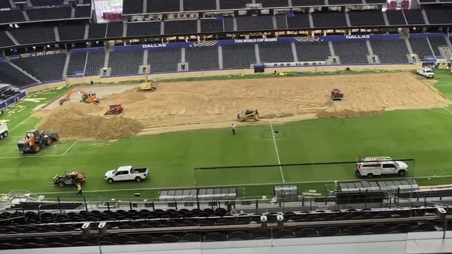 Grass field at AT&T Stadium removed after final World Cup match in North Texas
